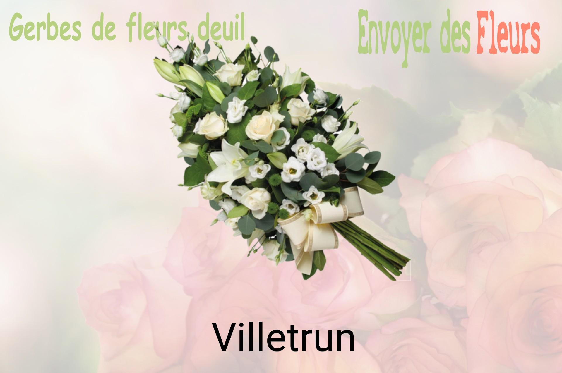 Gerbe de fleurs de deuil livrée à Villetrun